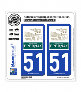 51 Épernay - Ville | Autocollant plaque immatriculation