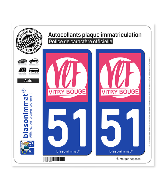 Blasonimmat - 2 Stickers Plaque Immatriculation Région PACA (13) - Style Carbone Blanc, Résistants Aux Intempéries, Fabriqués En France - 2