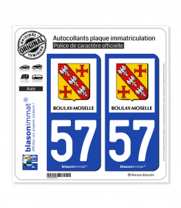 57 Boulay-Moselle - Ville | Autocollant plaque immatriculation