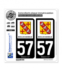 57 Boulay-Moselle - Ville | Autocollant plaque immatriculation