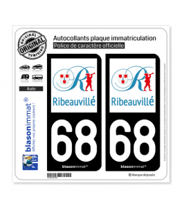 68 Ribeauvillé - Ville | Autocollant plaque immatriculation