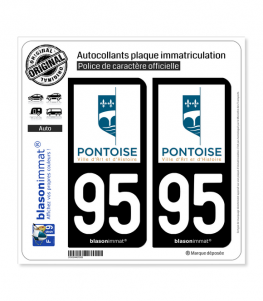 95 Pontoise - Ville | Autocollant plaque immatriculation