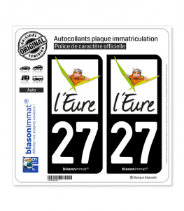 27 Eure - Tourisme | Autocollant plaque immatriculation