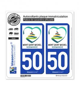 50 Mont-Saint-Michel - Pays | Autocollant plaque immatriculation