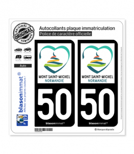 50 Mont-Saint-Michel - Pays | Autocollant plaque immatriculation