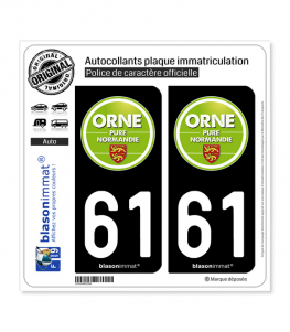 61 Orne - Tourisme | Autocollant plaque immatriculation