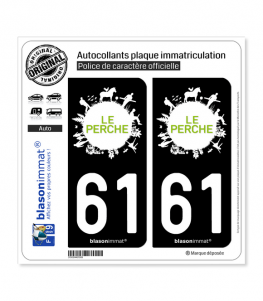 61 Le Perche - Pays | Autocollant plaque immatriculation