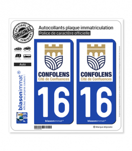 16 Confolens - Commune | Autocollant plaque immatriculation