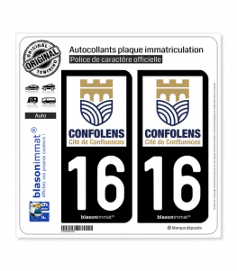 16 Confolens - Commune | Autocollant plaque immatriculation