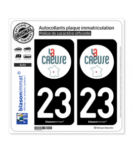 23 Creuse - Tourisme | Autocollant plaque immatriculation