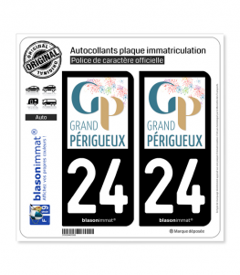 24 Périgueux - Pays | Autocollant plaque immatriculation