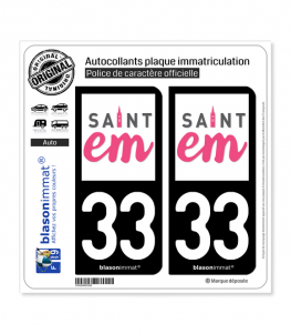 33 Saint-Émilion - J'aime | Autocollant plaque immatriculation