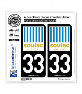 33 Soulac-sur-Mer - Commune | Autocollant plaque immatriculation