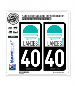 40 Landes - Atlantique | Autocollant plaque immatriculation