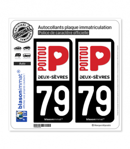 79 Deux-Sèvres - Poitou | Autocollant plaque immatriculation