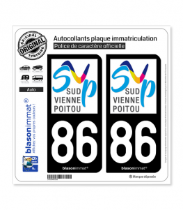 86 Montmorillon - Pays | Autocollant plaque immatriculation