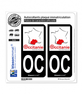 OC Occitanie - Sud de France | Autocollant plaque immatriculation