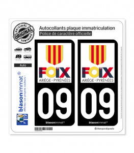 09 Foix - Tourisme | Autocollant plaque immatriculation