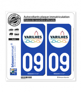 09 Varilhes - Ville | Autocollant plaque immatriculation