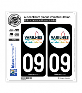 09 Varilhes - Ville | Autocollant plaque immatriculation