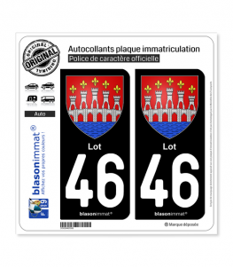 46 Lot - Armoiries | Autocollant plaque immatriculation