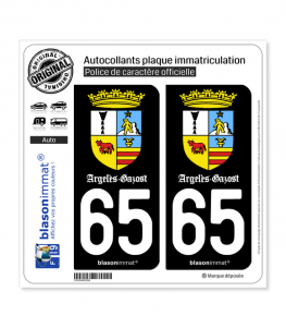 65 Argelès-Gazost - Blason | Autocollant plaque immatriculation