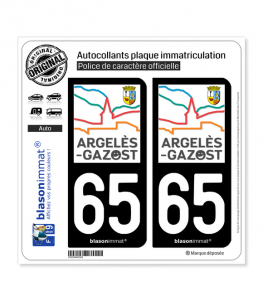 65 Argelès-Gazost - Ville | Autocollant plaque immatriculation