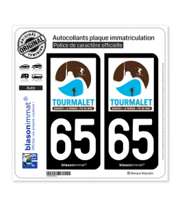 65 Tourmalet | Autocollant plaque immatriculation