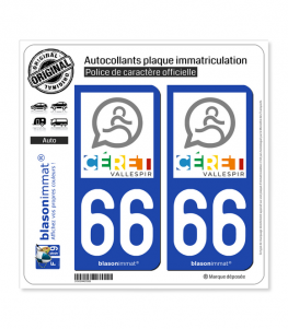 66 Céret - Ville | Autocollant plaque immatriculation