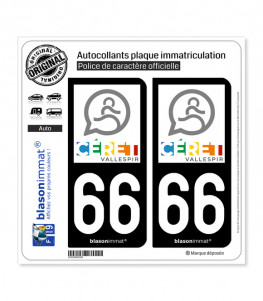 66 Céret - Ville | Autocollant plaque immatriculation