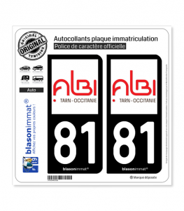 81 Albi - Ville | Autocollant plaque immatriculation