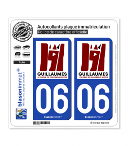 06 Guillaumes - Gorges Rouges | Autocollant plaque immatriculation