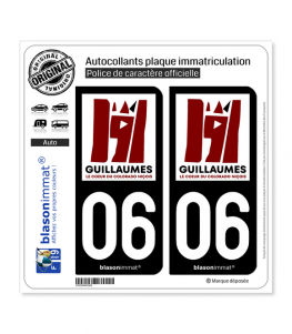 06 Guillaumes - Gorges Rouges | Autocollant plaque immatriculation