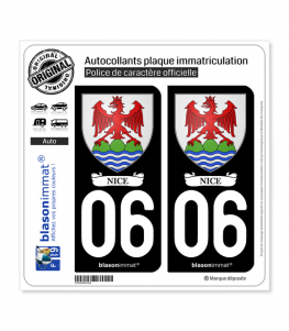06 Nice - Armoiries | Autocollant plaque immatriculation