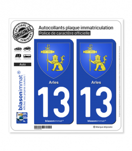 13 Arles - Armoiries | Autocollant plaque immatriculation