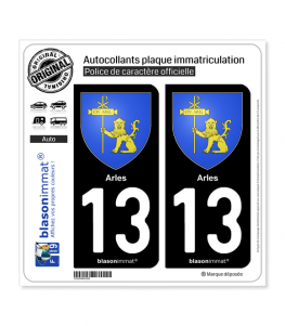 13 Arles - Armoiries | Autocollant plaque immatriculation