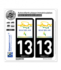 13 Bouc-Bel-Air - Ville | Autocollant plaque immatriculation