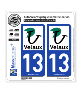 13 Velaux - Commune | Autocollant plaque immatriculation
