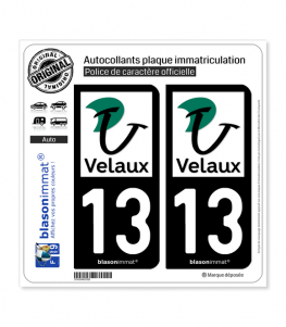 13 Velaux - Commune | Autocollant plaque immatriculation