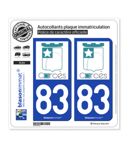 83 Carcès - Commune | Autocollant plaque immatriculation