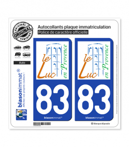 83 Le Luc - Commune | Autocollant plaque immatriculation