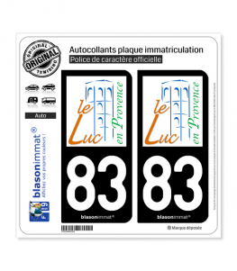 83 Le Luc - Commune | Autocollant plaque immatriculation