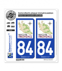 84 Vaucluse - Tourisme | Autocollant plaque immatriculation