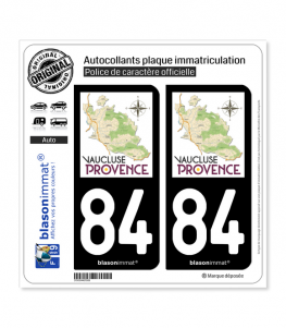 84 Vaucluse - Tourisme | Autocollant plaque immatriculation
