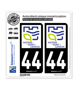 44 Ancenis-Saint-Géréon - Ville | Autocollant plaque immatriculation
