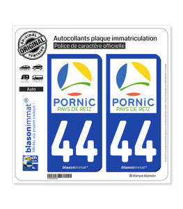 44 Pornic - Pays de Retz | Autocollant plaque immatriculation