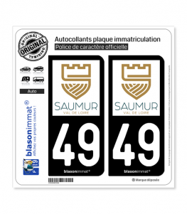 49 Saumur - Pays | Autocollant plaque immatriculation