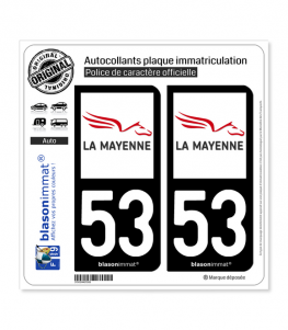 53 Mayenne - Tourisme | Autocollant plaque immatriculation