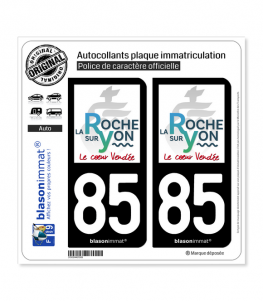 85 La Roche-sur-Yon - Tourisme | Autocollant plaque immatriculation