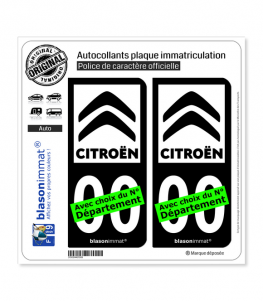 Citroën | Autocollant plaque immatriculation